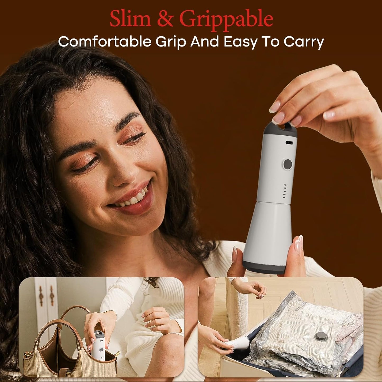 Vacbird 15-Piece Travel Vacuum Bags with Rechargeable Cordless Electric Pump