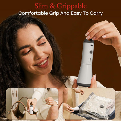 Vacbird 15-Piece Travel Vacuum Bags with Rechargeable Cordless Electric Pump